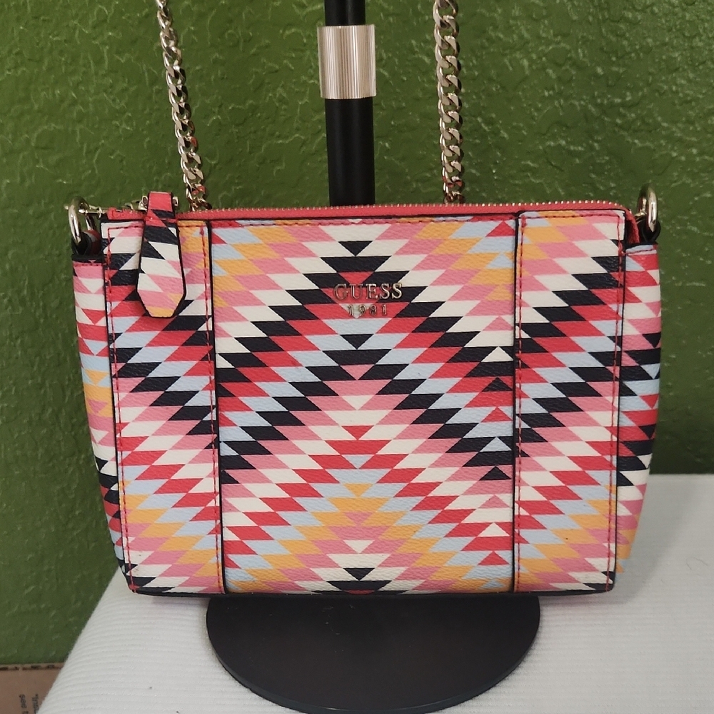 GUESS Colorful Geometric Crossbody Bag
